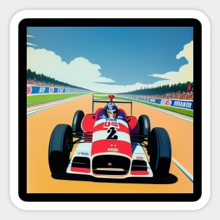 Vintage F1 Formula One Race to Finish line Sticker